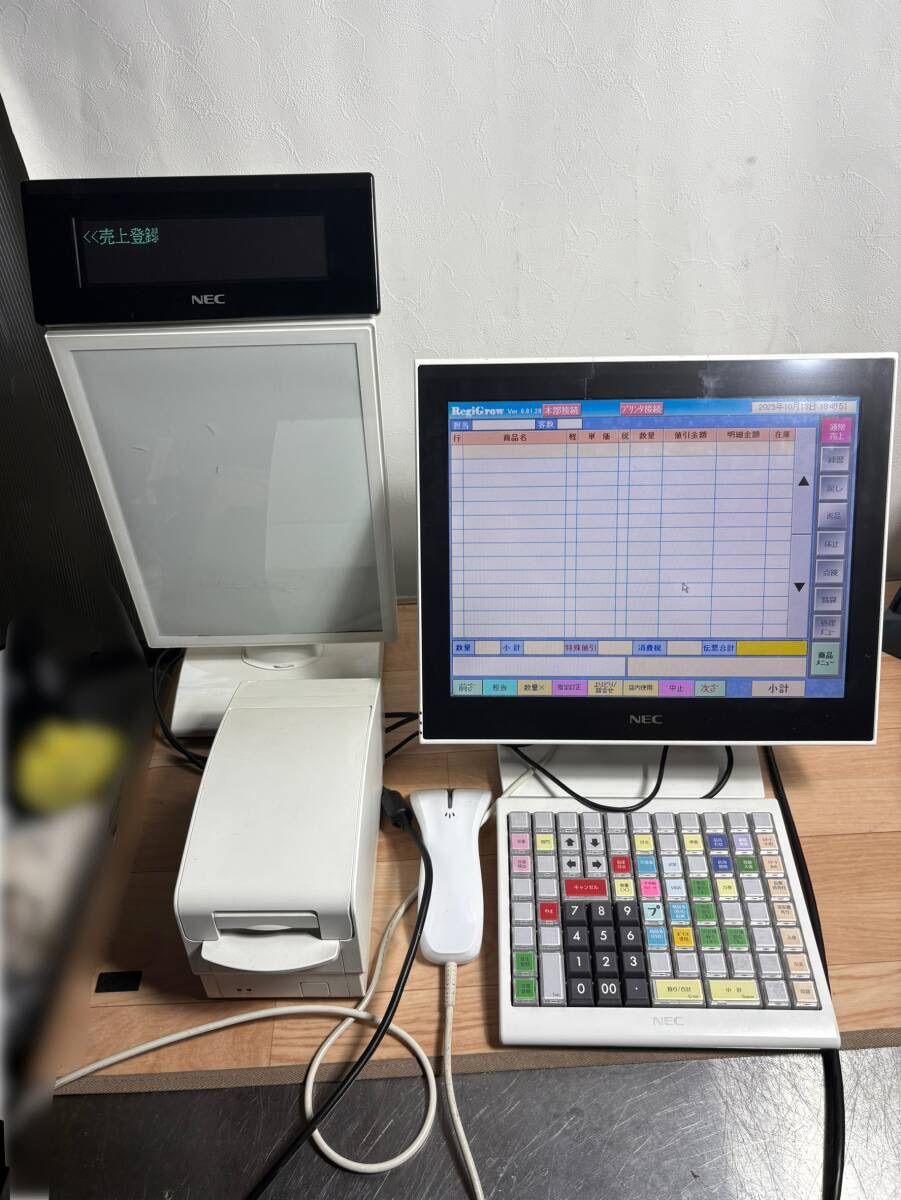 GK135 現状品 TWINPOS9500U シャープ 2019年製 レシートプリンタ カスタマディスプレイ付き POS レジ