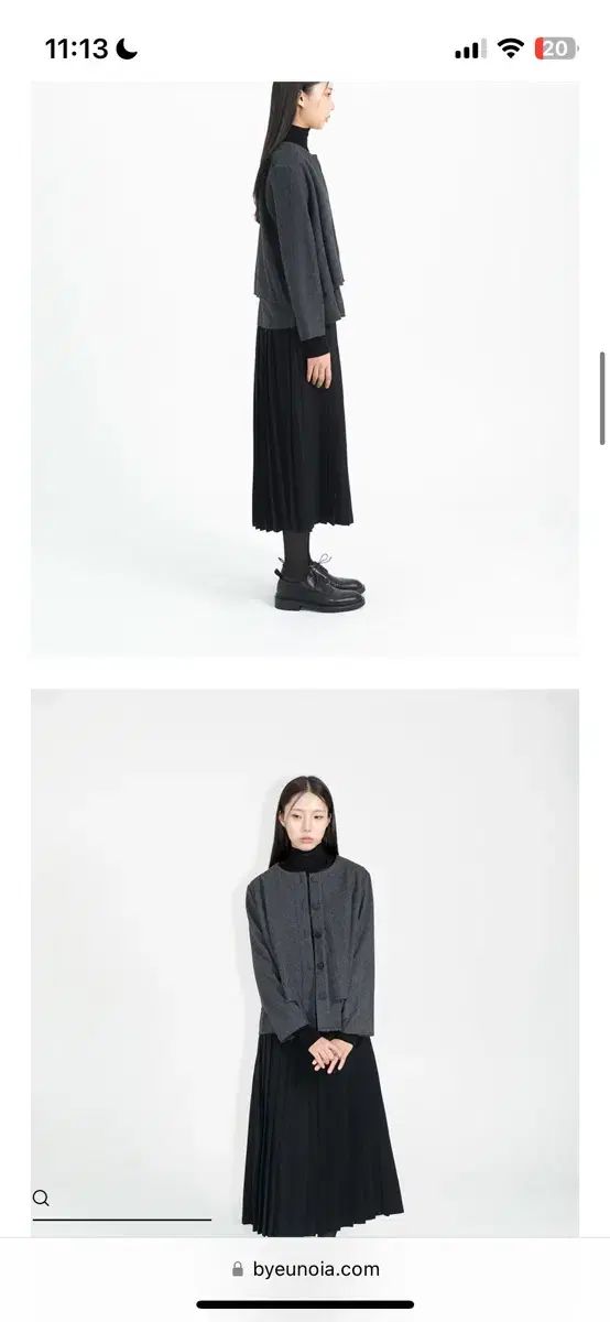  ユノイア Eunoia ボタン カーディガン チャコール F 長袖 カーディガン ボレロ アンサンブル