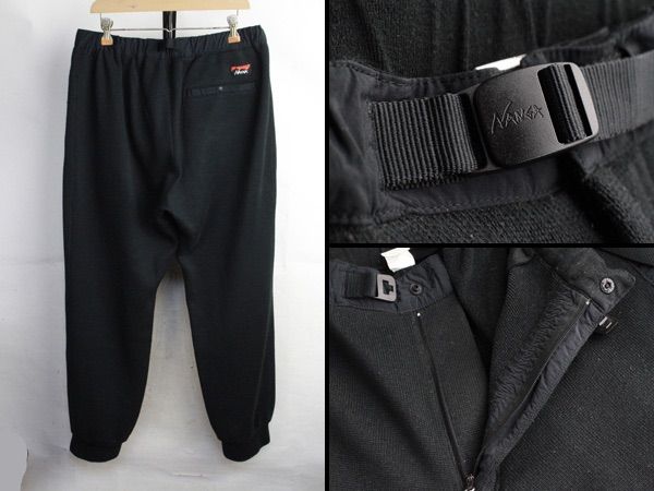 ナンガ NANGA ポーラテック ジョガー パンツ 黒 キャンプ アウトドア フリース ダウンパンツ ニット 保温 メンズ 男性 アメカジ