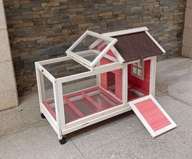 かご鶏小屋 チキンコープ 家庭用 飼育ケージ 屋外木製鶏舎 ネストボックス付き耐候性家禽ケージウサギケージ 取り外し な底部