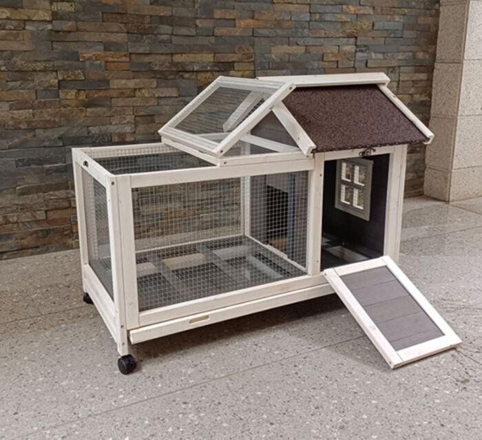 かご鶏小屋 チキンコープ 家庭用 飼育ケージ 屋外木製鶏舎 ネストボックス付き耐候性家禽ケージウサギケージ 取り外し な底部