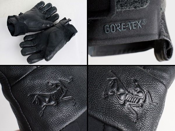 高級 アークテリクス ゴアテックス レザーグローブ プリマロフト ARC