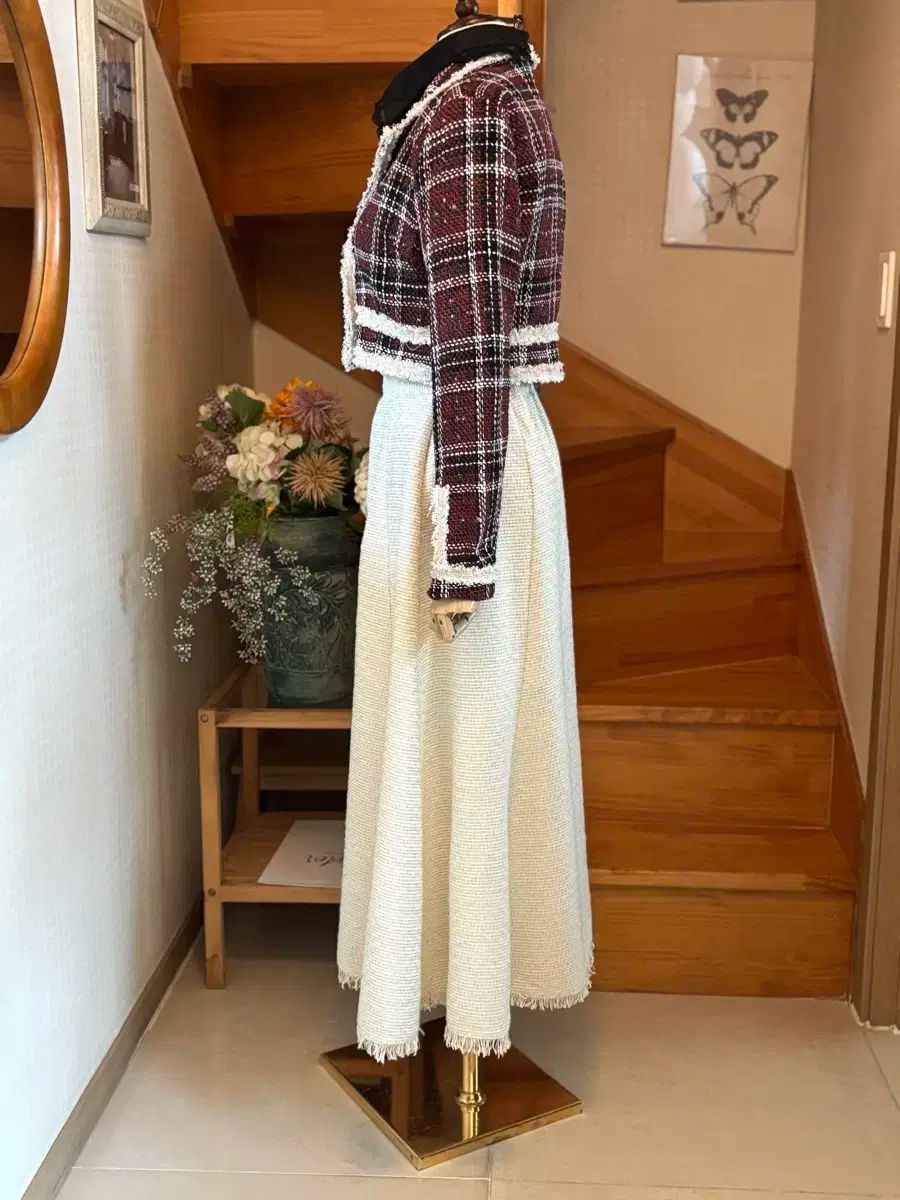 チェック クロップド