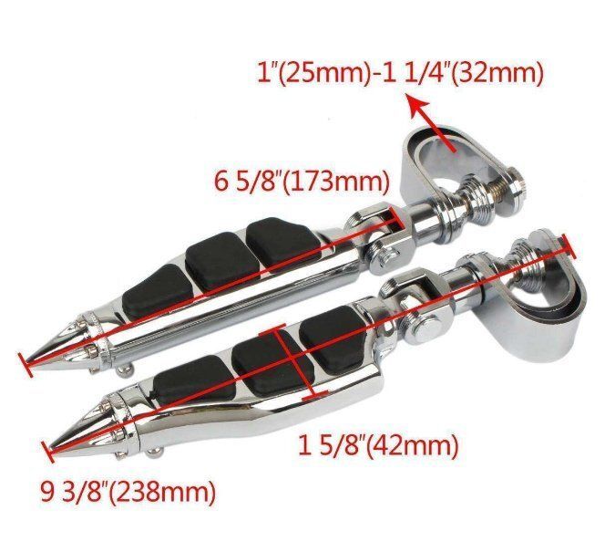 1 ペアオートバイフットペクランプマウントハイウェイペグエンジンクラッシュバーガードハーレースポーツスターダイナソフテイルチョ