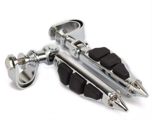 1 ペアオートバイフットペクランプマウントハイウェイペグエンジンクラッシュバーガードハーレースポーツスターダイナソフテイルチョ