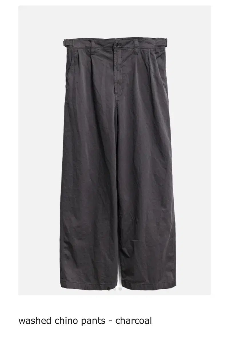 ゴーラク ウォッシュド チノパンツ チャコール