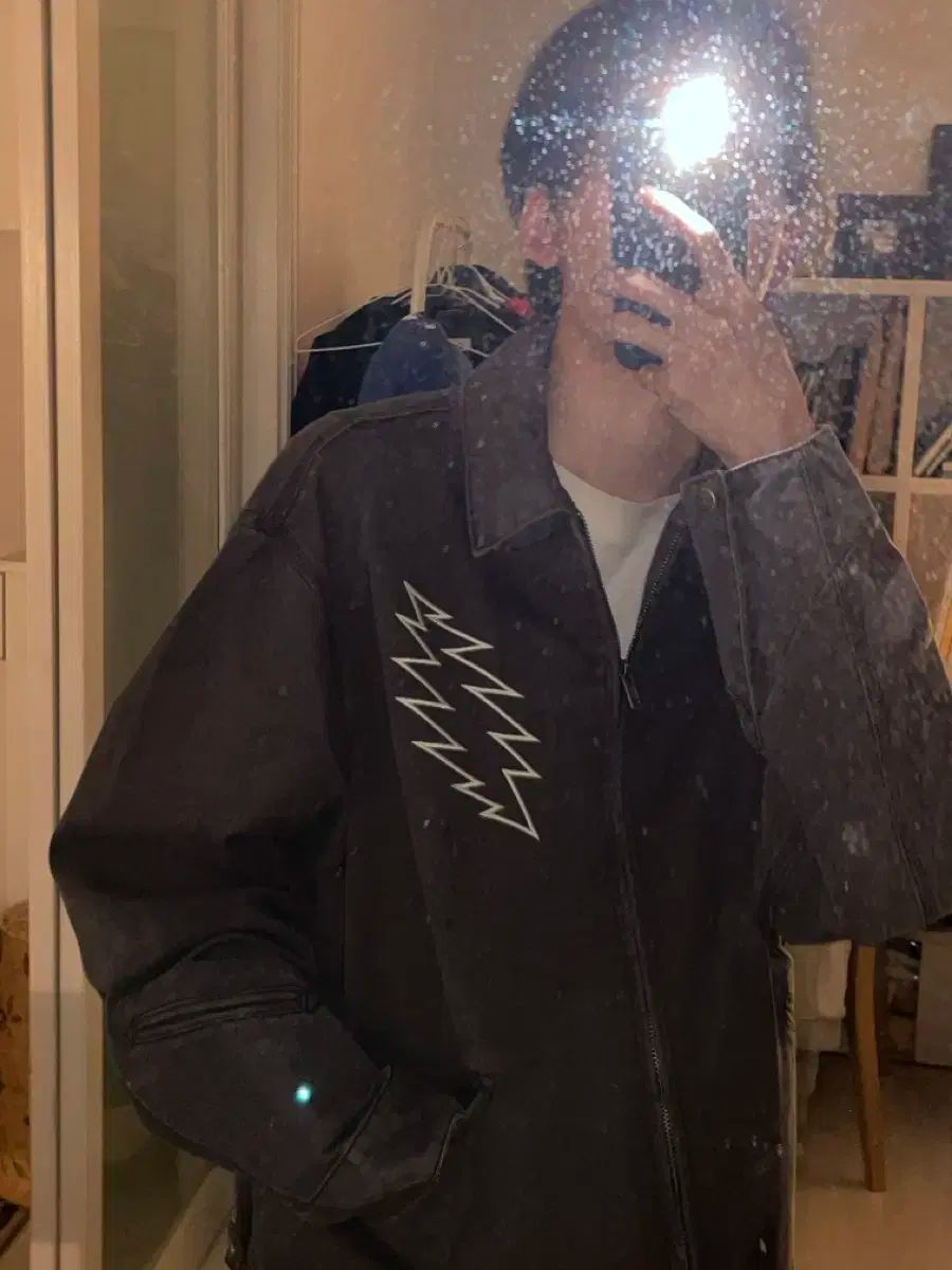 グレートフルデッド x ディスイズネバーザット GD カーペンタージャケット オフブラック M