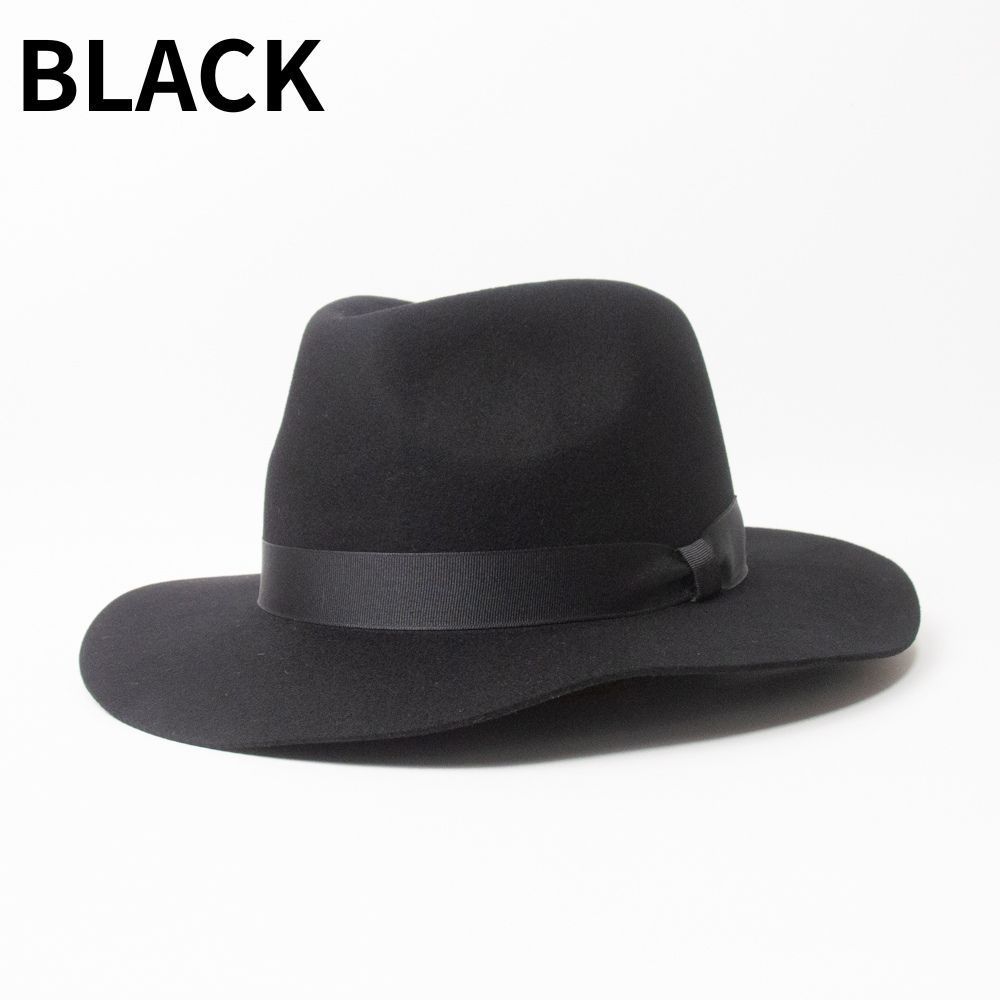 RUBEN ロングブリム 中折れフェルトウールハット