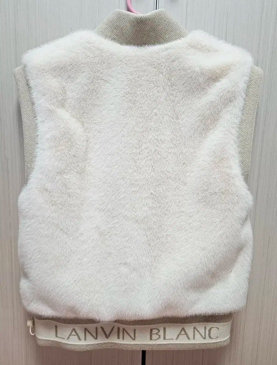 ランバンブラン ファー テクスチャー ブロック ベスト Sサイズ