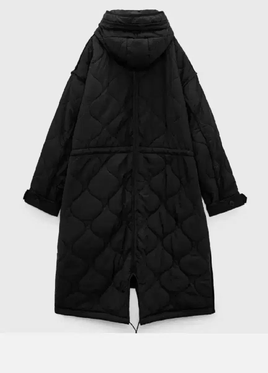 ザラ ブラック キルティング パーカ ロング オーバーサイズ