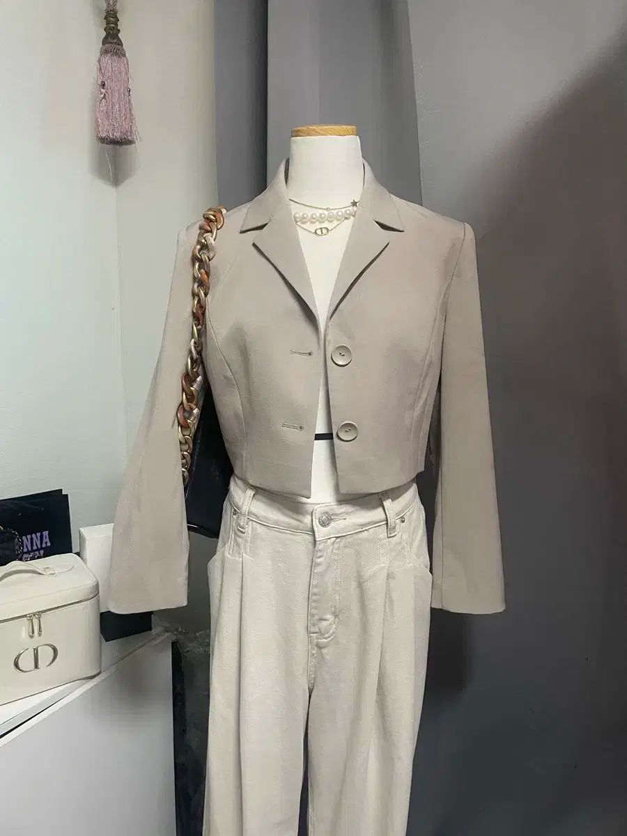 イッミシャ クロップドジャケット 44-55