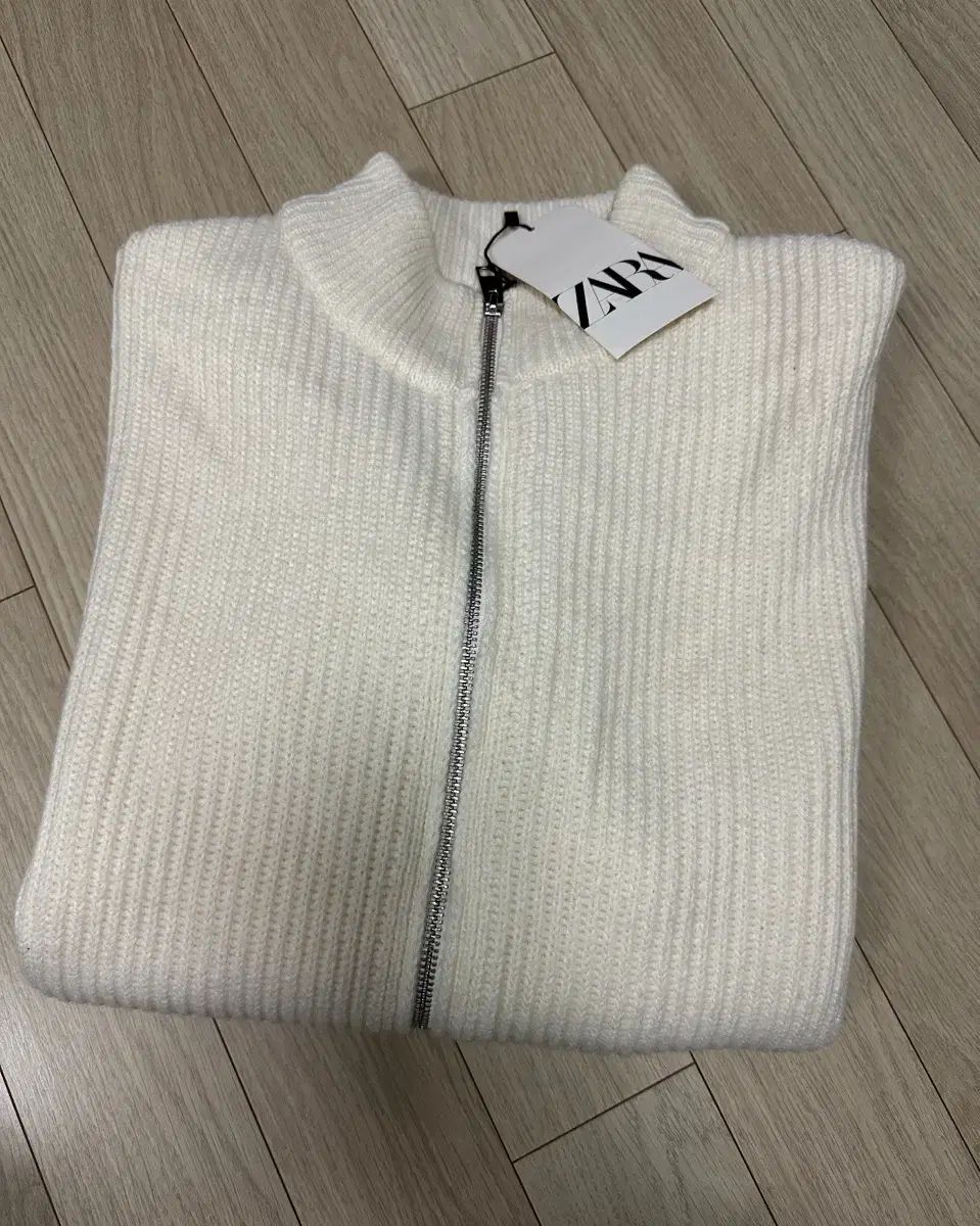 ZARA ザラ ニット ジップアップ カーディガン XL