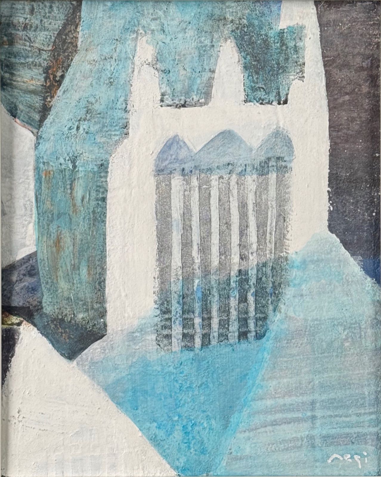 根木悟 night and day アクリル F3号 上野の森美術館大賞 二科展パリ賞受賞