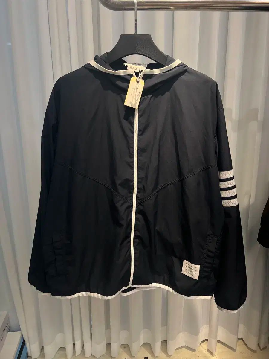 5 トム ブラウン リップストップ フードウィンドブレーカー ジャケット ネイビー