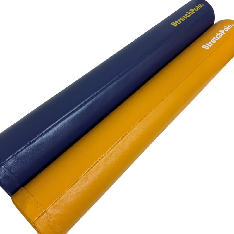 StretchPole ストレッチポール ブルー イエロー 2本セット 使用感少なめ LPN 体幹 トレーニング ストレッチ エクササイズ ヨガ ピラティス 肩こり 姿勢改善 リラクゼーション