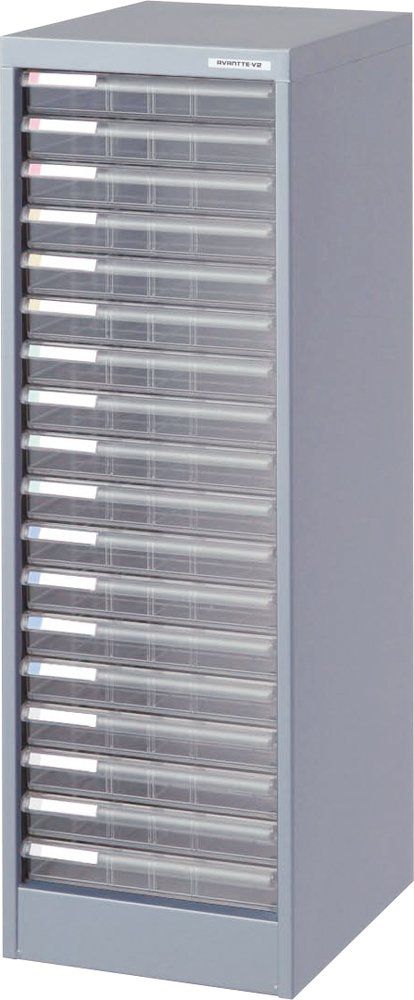 ナカバヤシ アバンテV2 フロアケース A4 浅18段 シルバー AF-18-SV