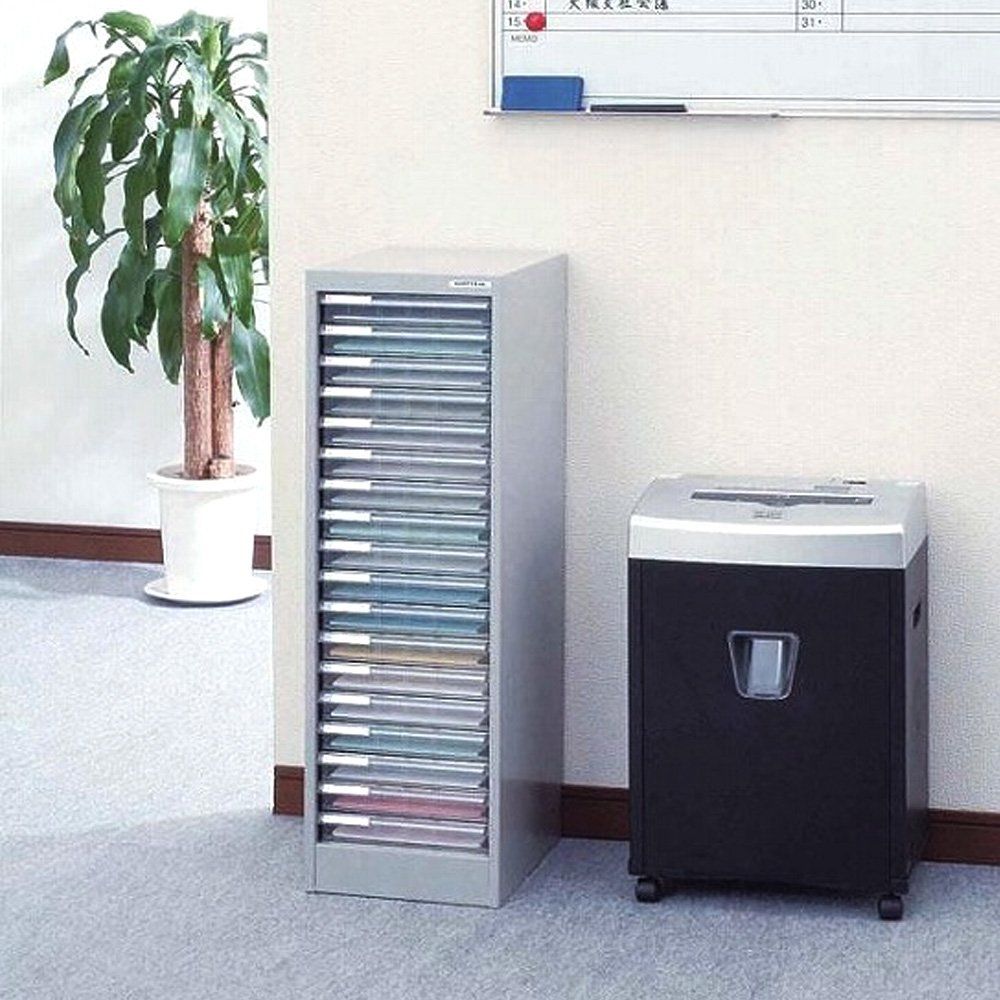 ナカバヤシ アバンテV2 フロアケース A4 浅18段 シルバー AF-18-SV