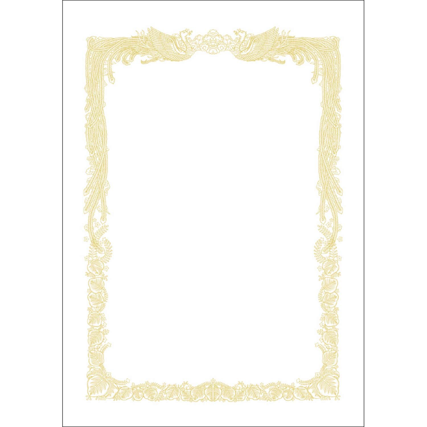 ササガワ 賞状用紙 タカ印 OA対応 横書き用 白 A 4 10-1161