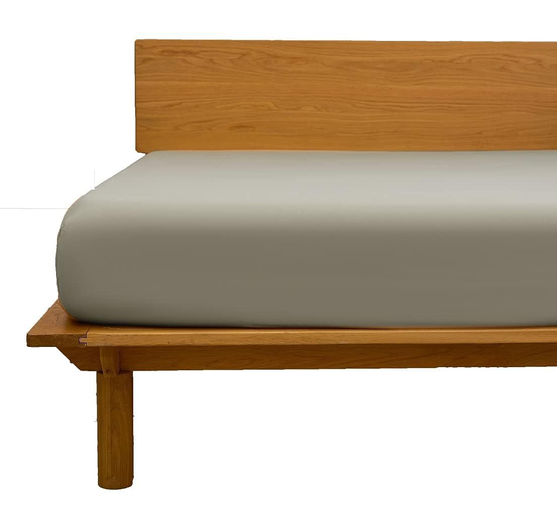 ボックスシーツ ワイドキングロング 長さ210 cm マチ30 幅200 ベッドシーツ 綿100 マットレスカバー 全周ゴム 着脱簡単 BOXシーツ コットン 肌触り 洗える 抗菌防臭 防ダニ グレー