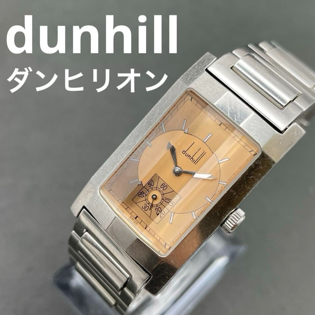 dunhill ダンヒリオン MWQH スモセコ 三面カットガラス スモールセコンド ダンヒル QZクォーツ腕時計 メンズ