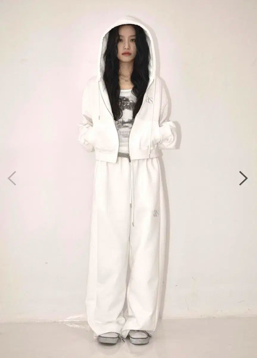 アズオン ベーシック トレーナー パンツ 白