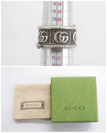 新品 GUCCI グッチ ダブルG シルバー リング 指輪 19号 577201 新品 GUCCI グッチ ダブルG シルバー リング 指輪 19号 577201
