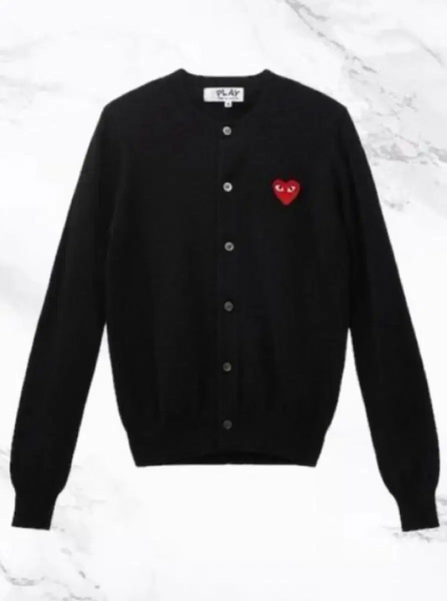 コム デ ギャルソン ブラック ハート カーディガン