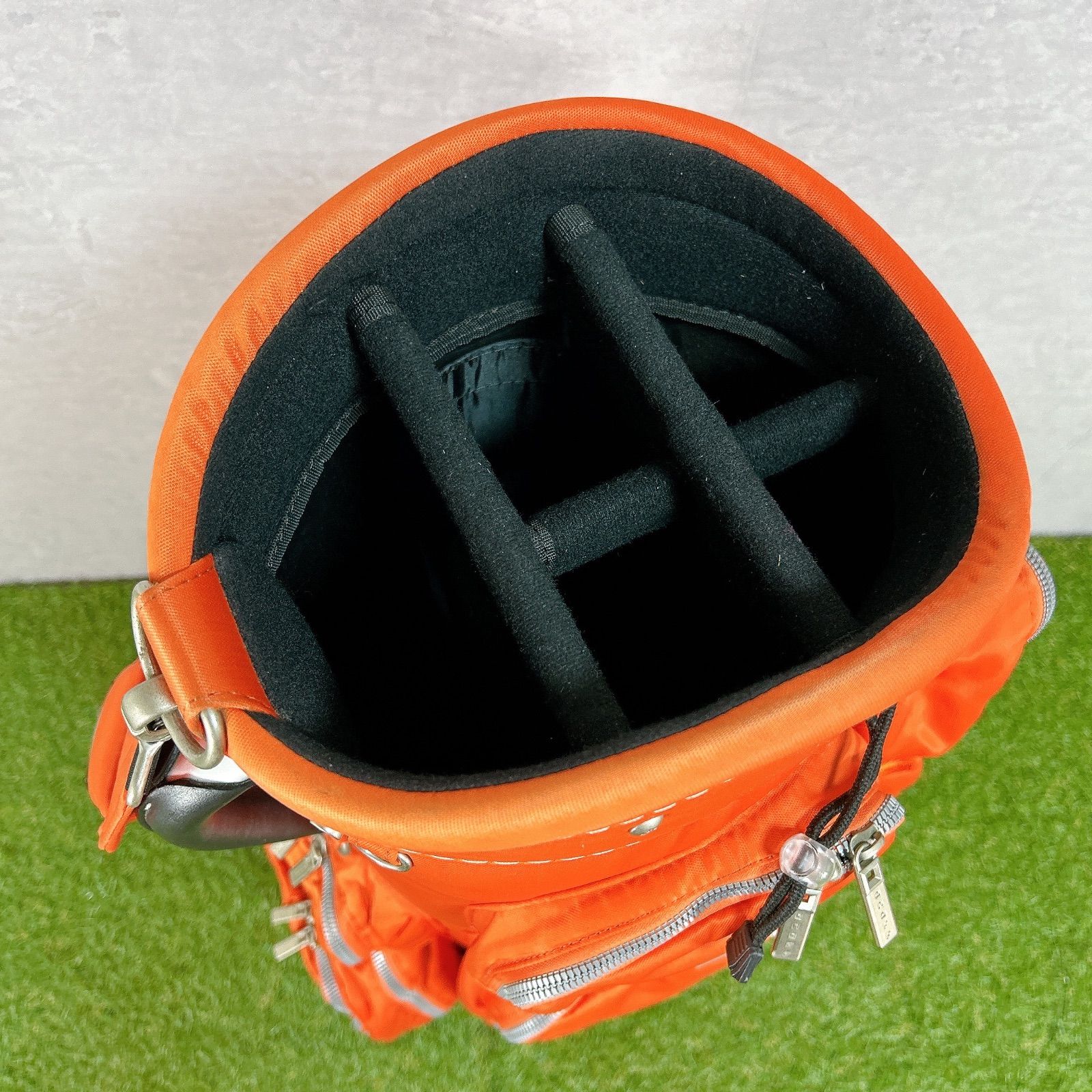 ONOFF ゴルフバッグ オレンジ ONOFF オノフ キャディバッグ レディース オレンジ ナイロン