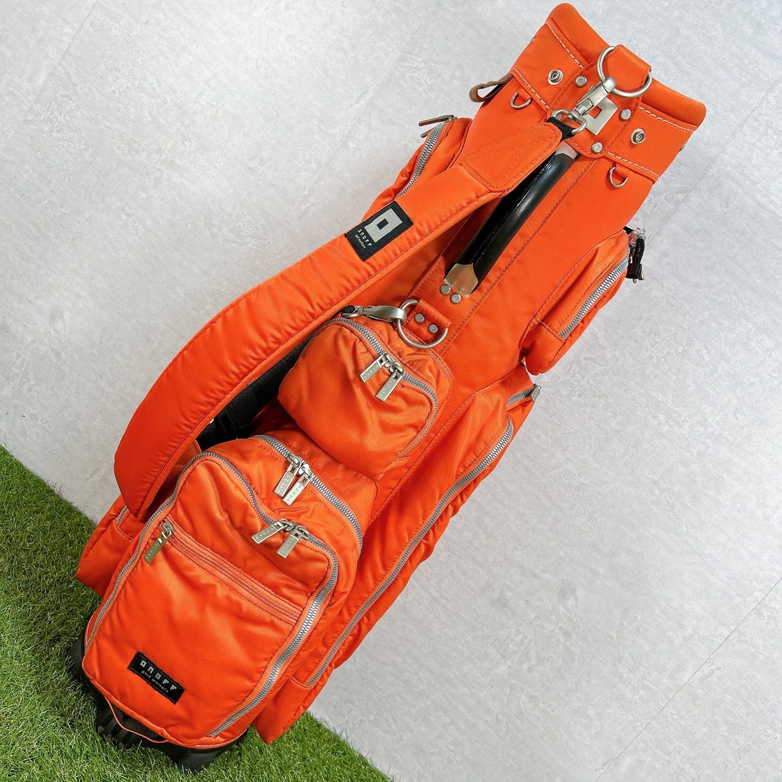 ONOFF ゴルフバッグ オレンジ ONOFF オノフ キャディバッグ レディース オレンジ ナイロン