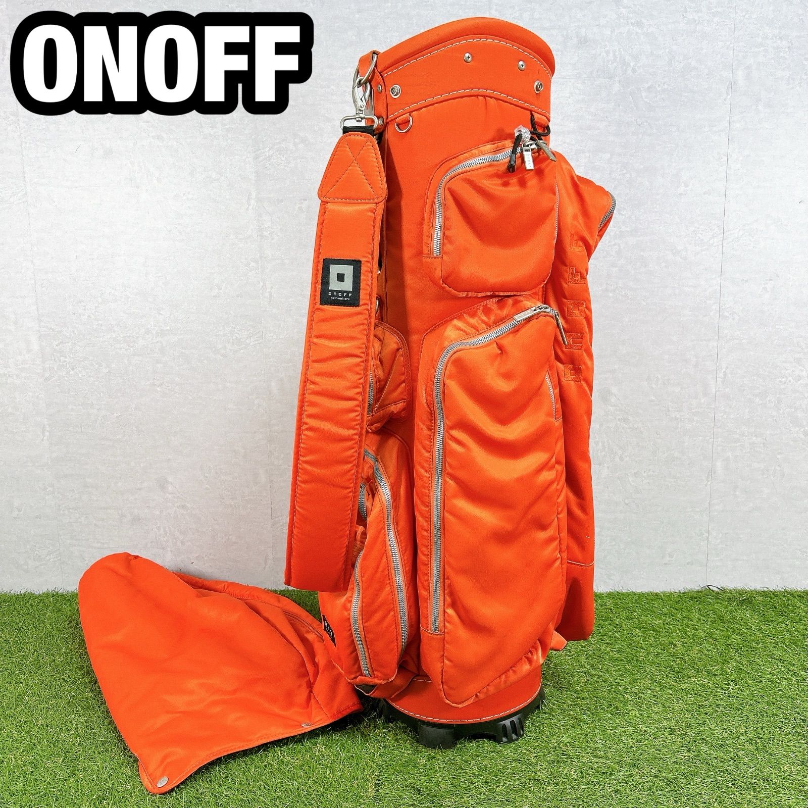 廃盤人気商品　オノフ キャディバッグ オレンジ色 ONOFF オノフ キャディバッグ レディース オレンジ ナイロン