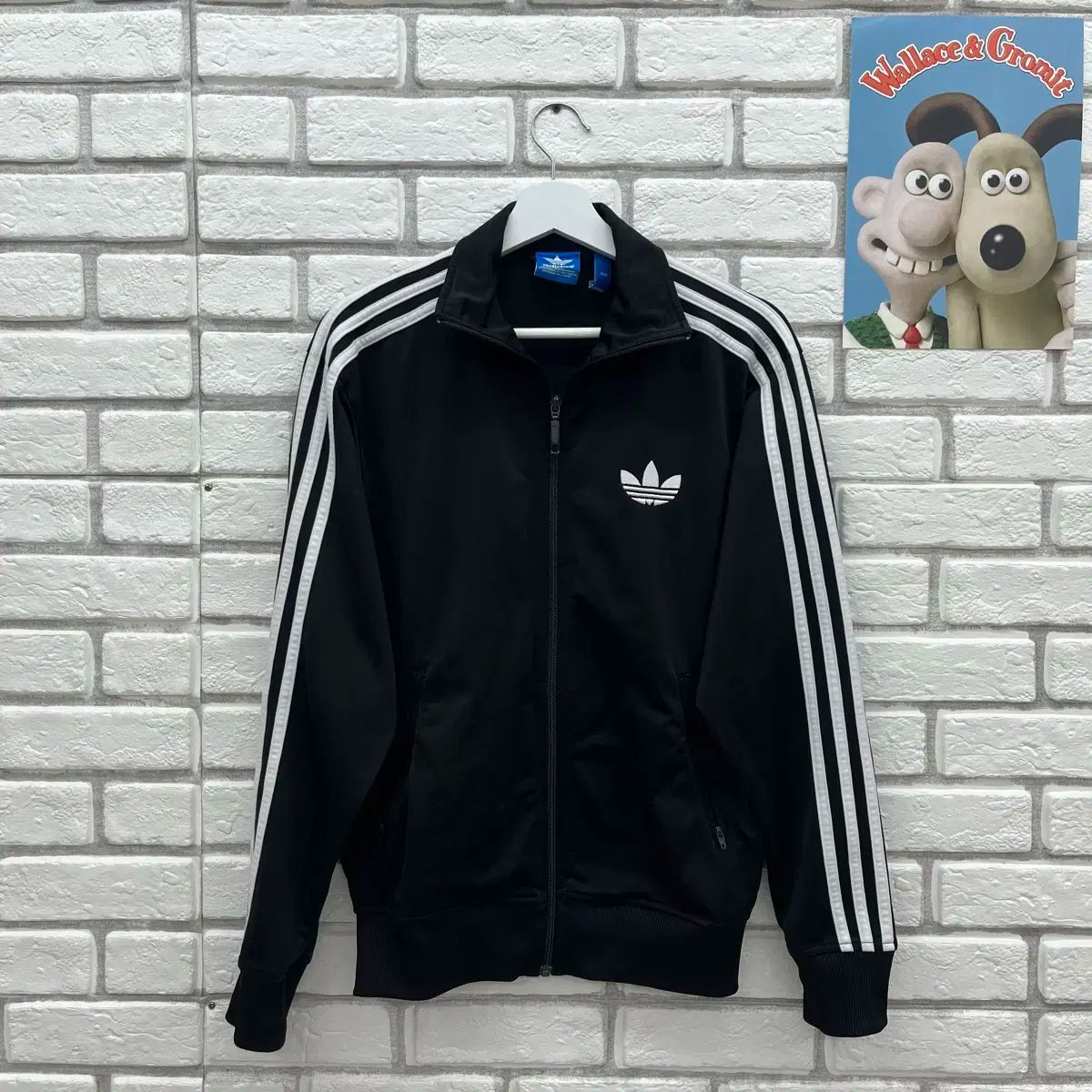 アディダス ファイヤーバード ジャージ 黒 白 -S 90