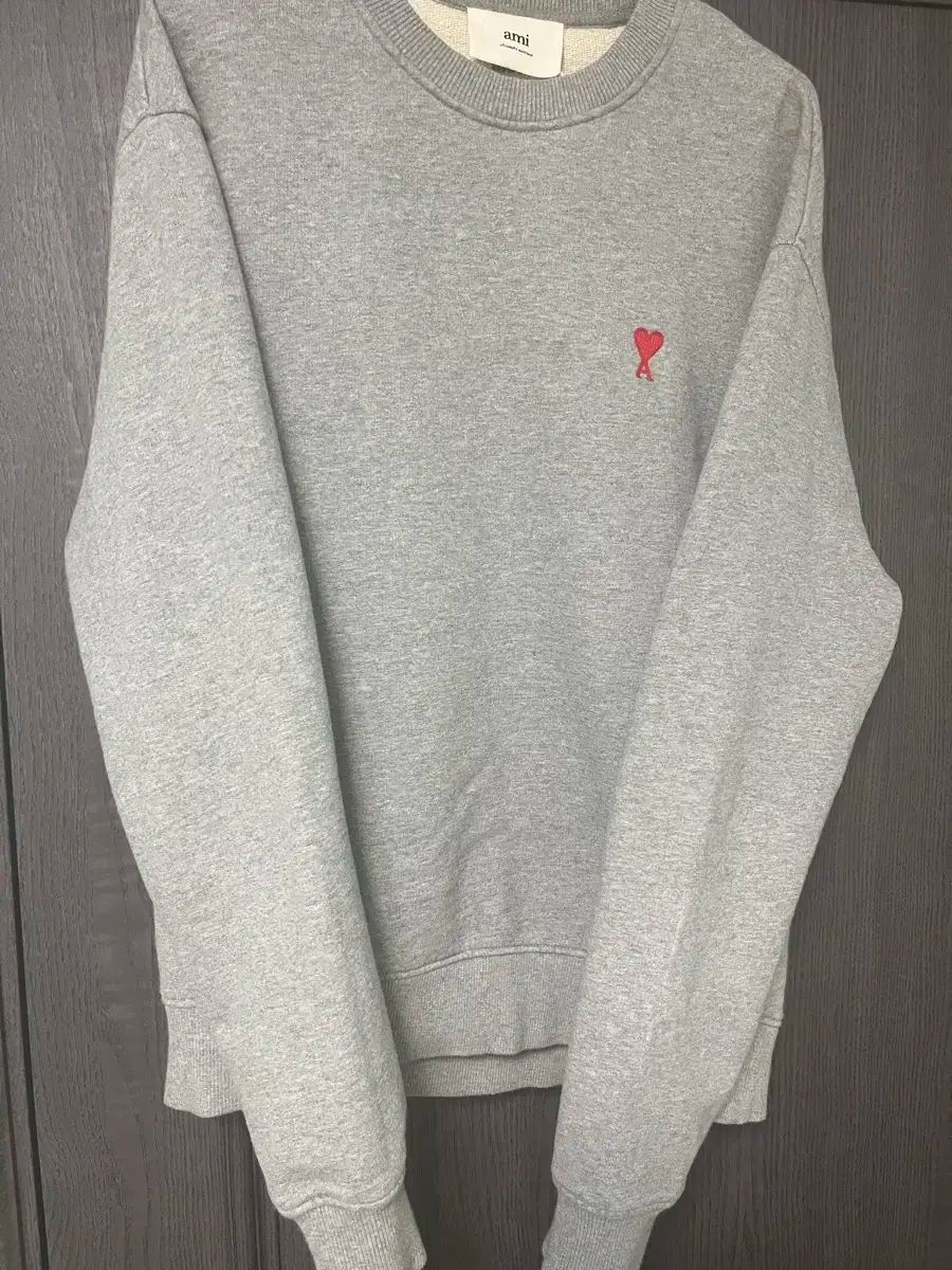 アミ スモールロゴ グレー スウェット