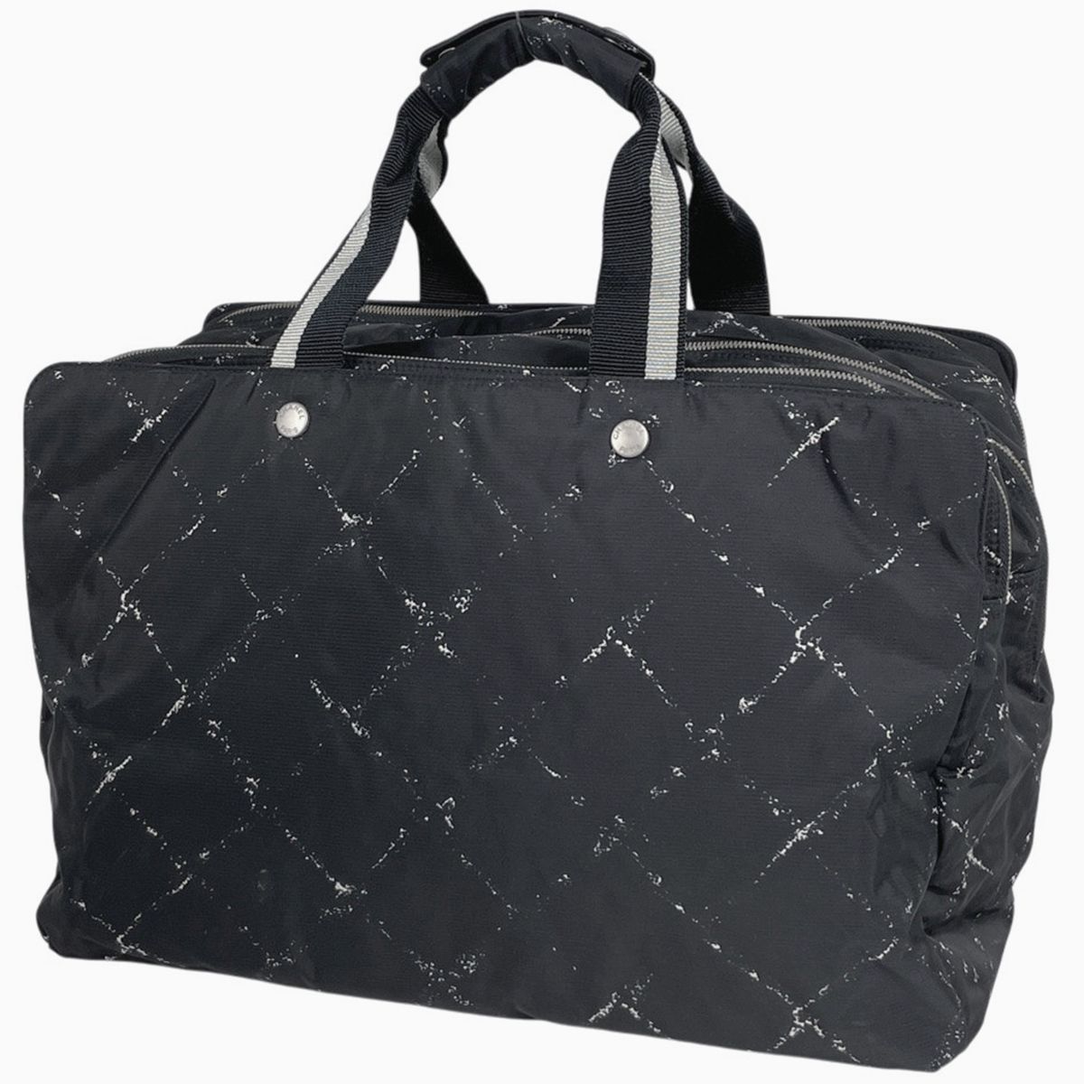 【美品】CHANEL 旧トラベルライン ボストンバッグ 大容量 旅行 黒 出張 シャネル CHANEL 旧トラベルライン ハンドバッグ 旅行バッグ ボストン