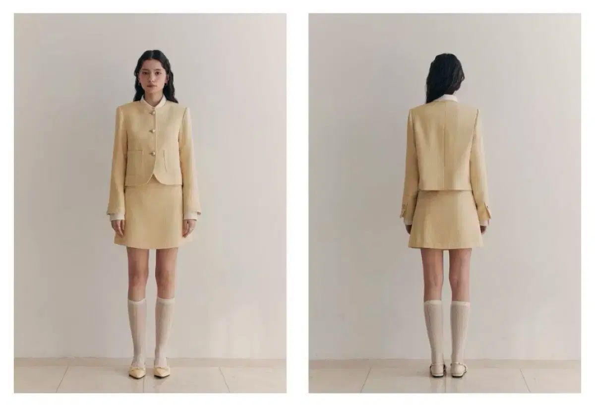 ゼロストリート クリーミー ツイード ジャケット スカート mm