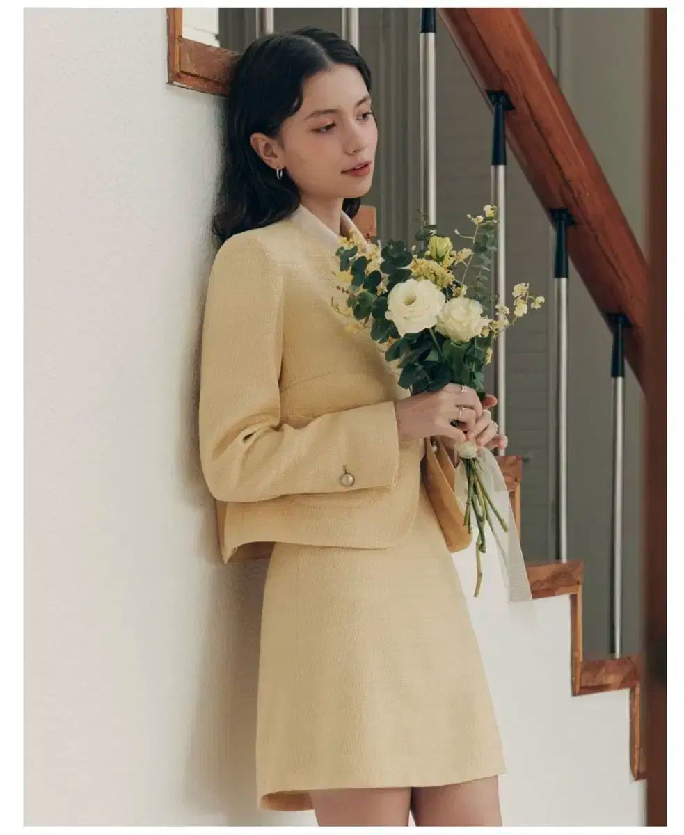 ゼロストリート クリーミー ツイード ジャケット スカート mm