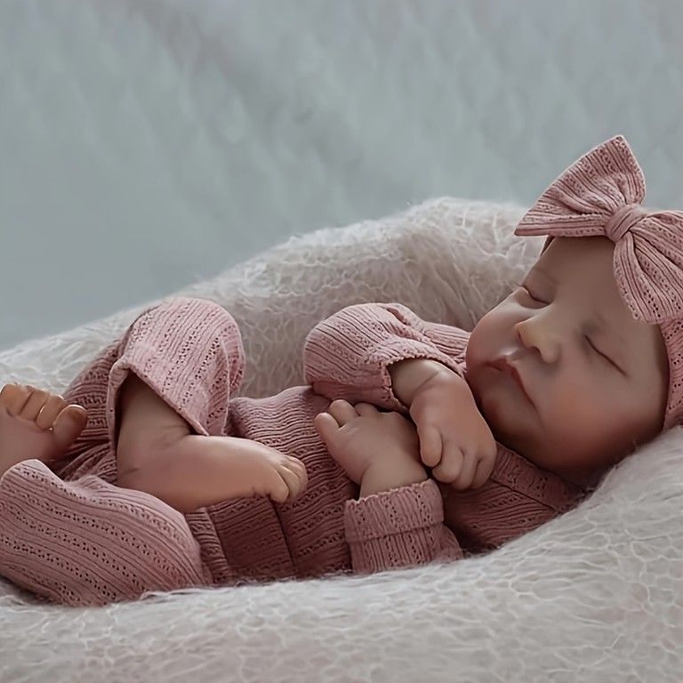 リアルな可愛さ 19インチ リボーンベビードール 49 cm 手作りビニール人形 ピンク リアル赤ちゃん人形 新生児 癒やし おもちゃ プレゼント 付き