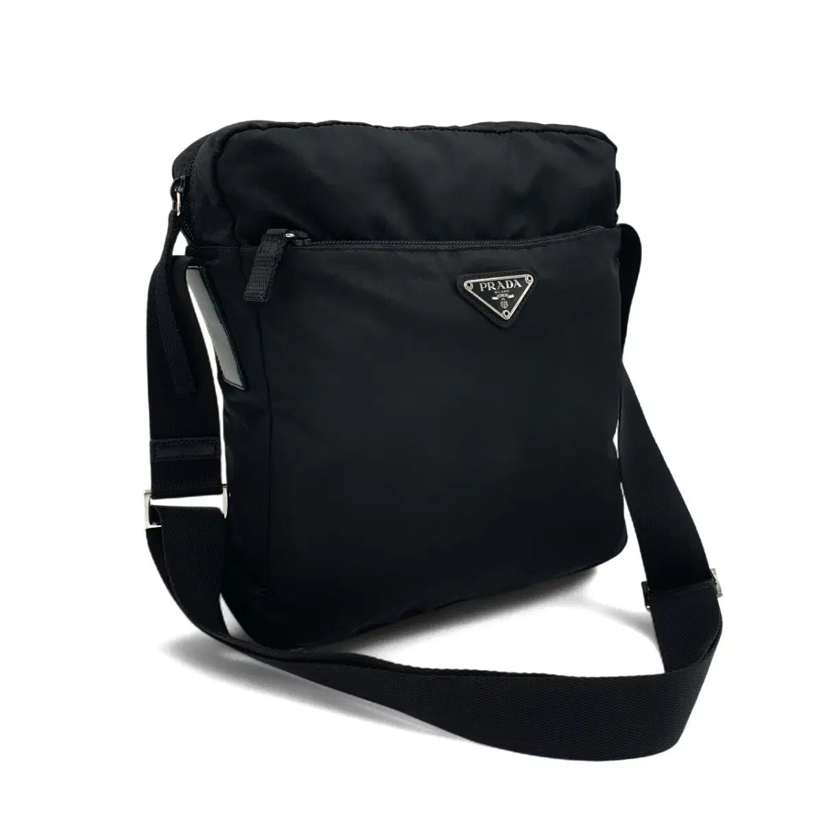 プラダ ブラック リナイロン メッセンジャーバッグ クロスバッグ ショルダーバッグ