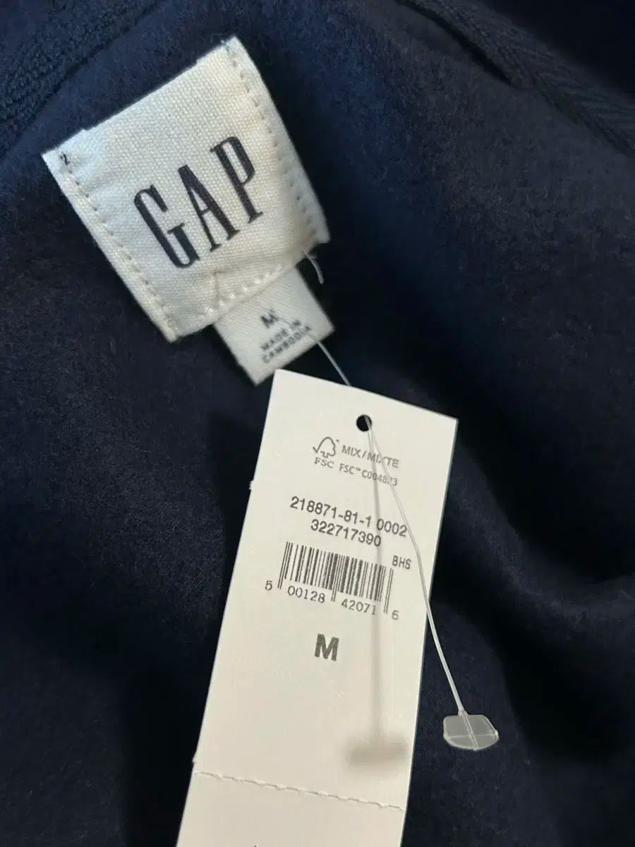 GAP ギャップ ネイビー 起毛 フードジップアップ