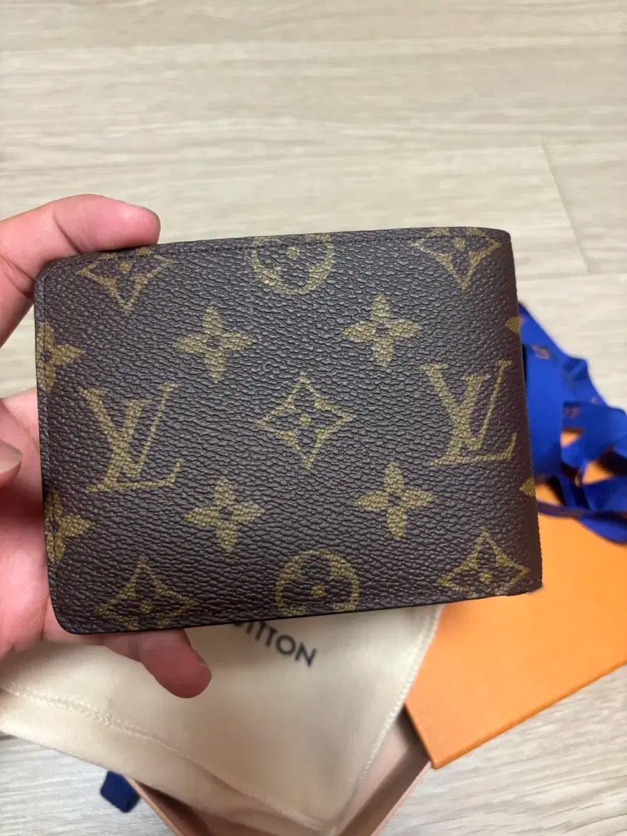 OS Louis Vuitton ルイヴィトン ミュルティプルウォレット モノグラム 二つ折り財布 ほぼ