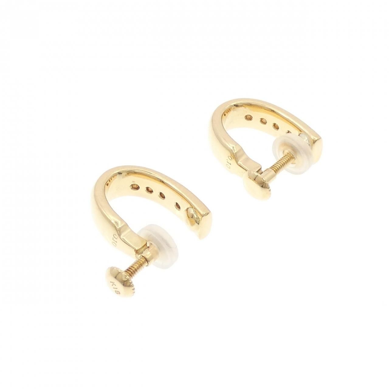 SH26227即決～新品 K18WG ダイヤモンド フープピアス 0.20ct 即決