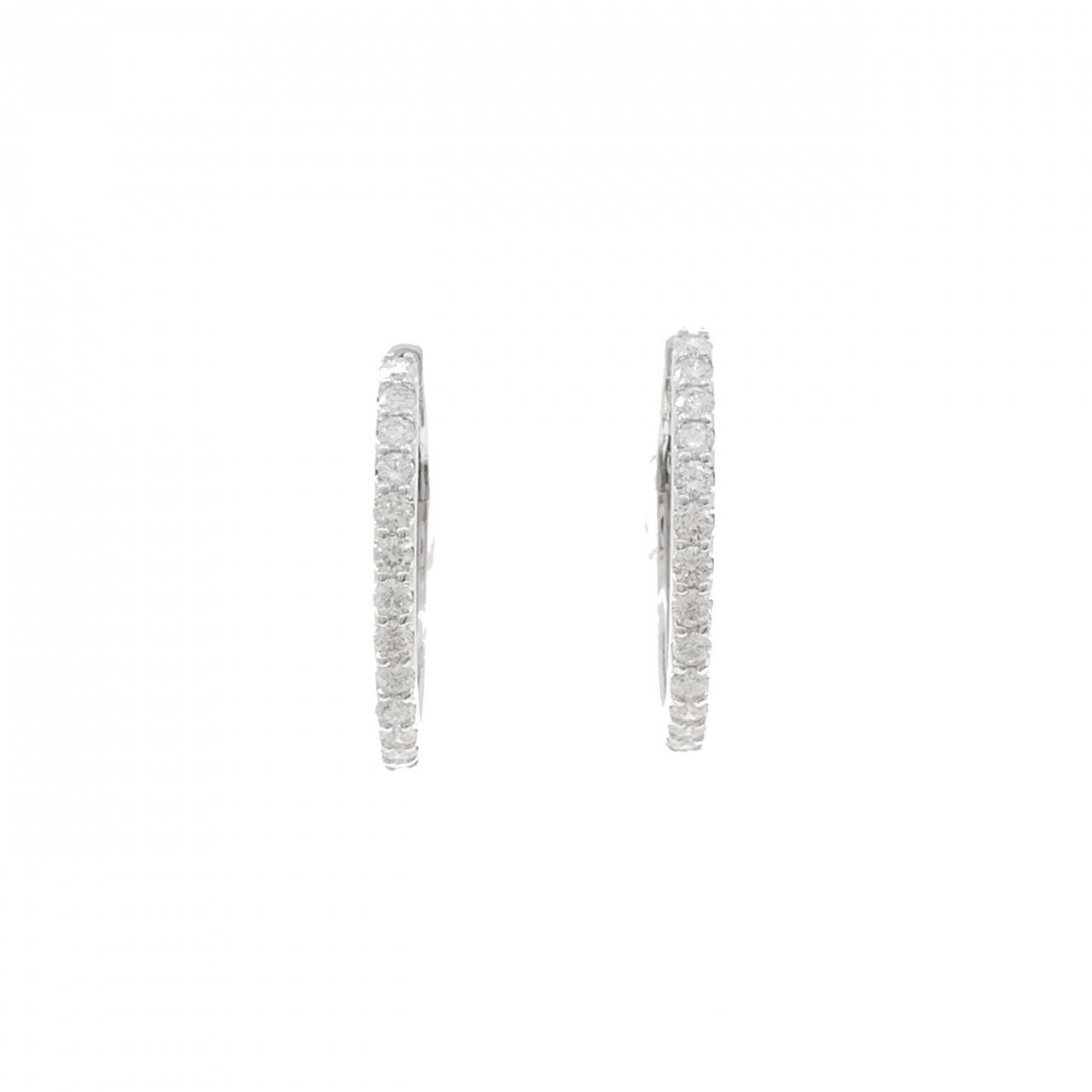 PT900 フープ ダイヤモンド ピアス 0.801CT