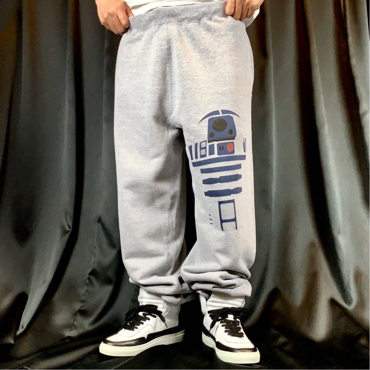 オリジナル スウェットパンツ STAR WARS スターウォーズ R 2-D 2 スウェット ジョガー パンツ S M L XL タイト ジャスト 大きい ビッグ オーバーサイズ メンズ レディース ユニセックス ピンククリーム