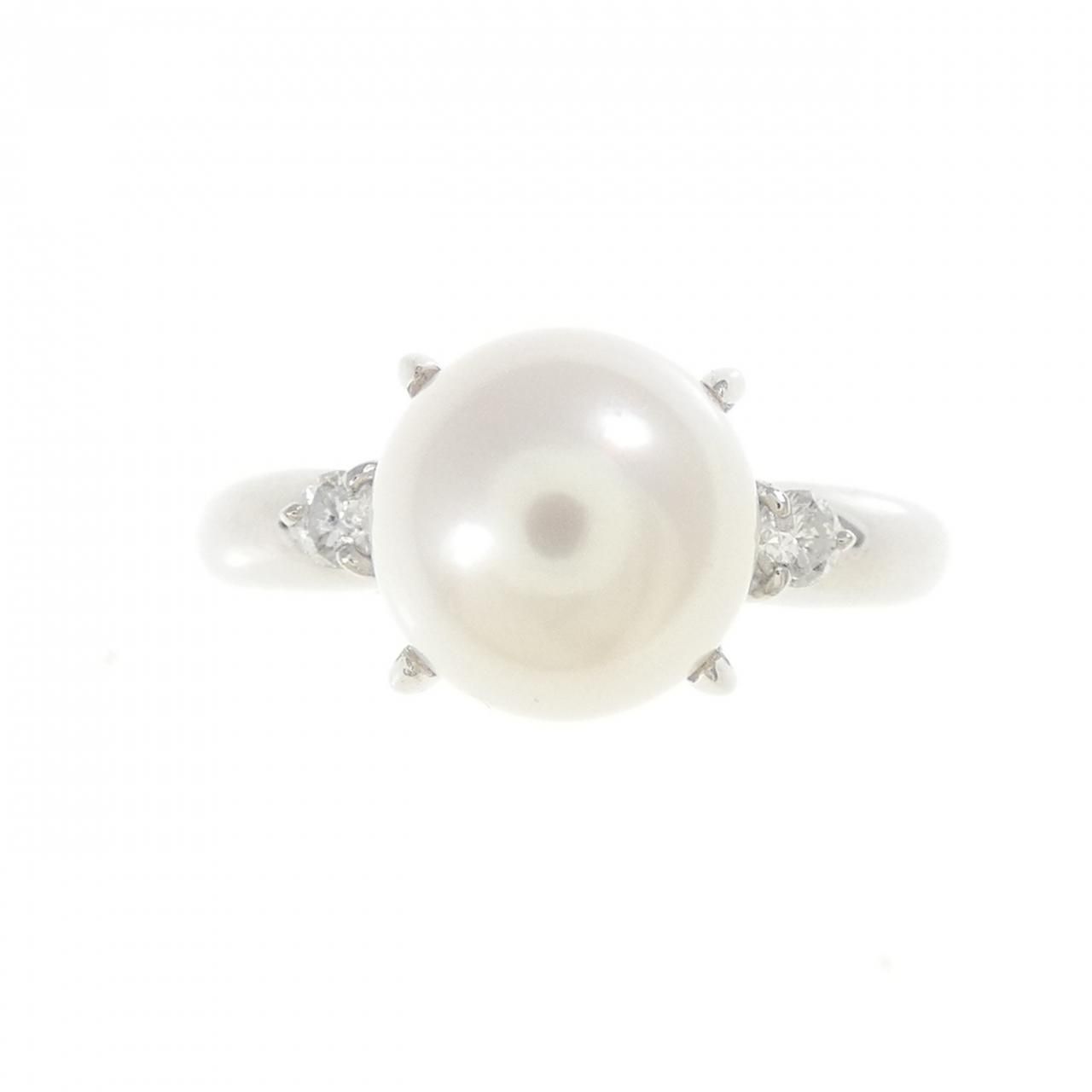 アコヤパールリングpt900ダイヤモンド0.53ct真珠直径11mm アコヤパールリングpt900ダイヤモンド0.53ct真珠直径11mm アコヤパール