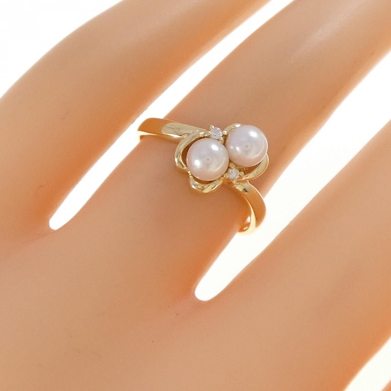 K18YG アコヤパール リング 3.0mm 11/28午後値上げ実施】 K18 アコヤ