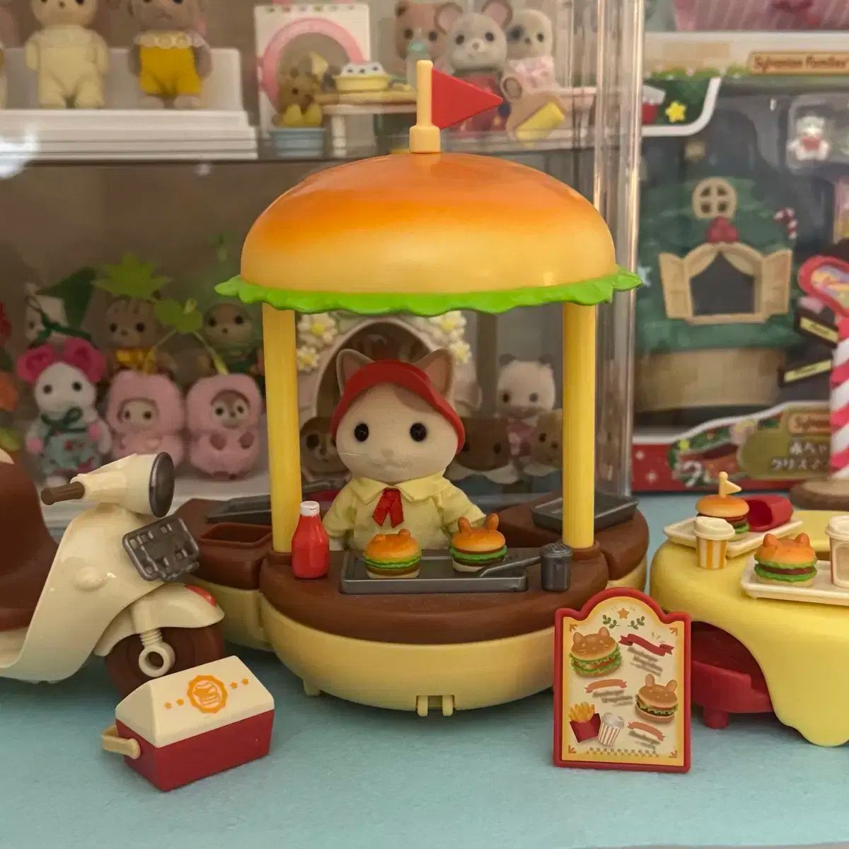 シルバニアファミリー ラテ猫 ハンバーガーカートワゴン