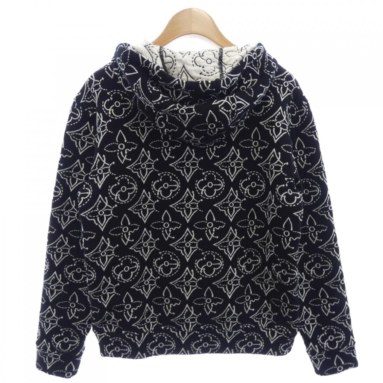 ルイヴィトンLOUISVUITTONパーカーフラワーキルテッドフーディXS ルイヴィトン LOUIS VUITTON NBAストゥラティージクフラワーキルテッド