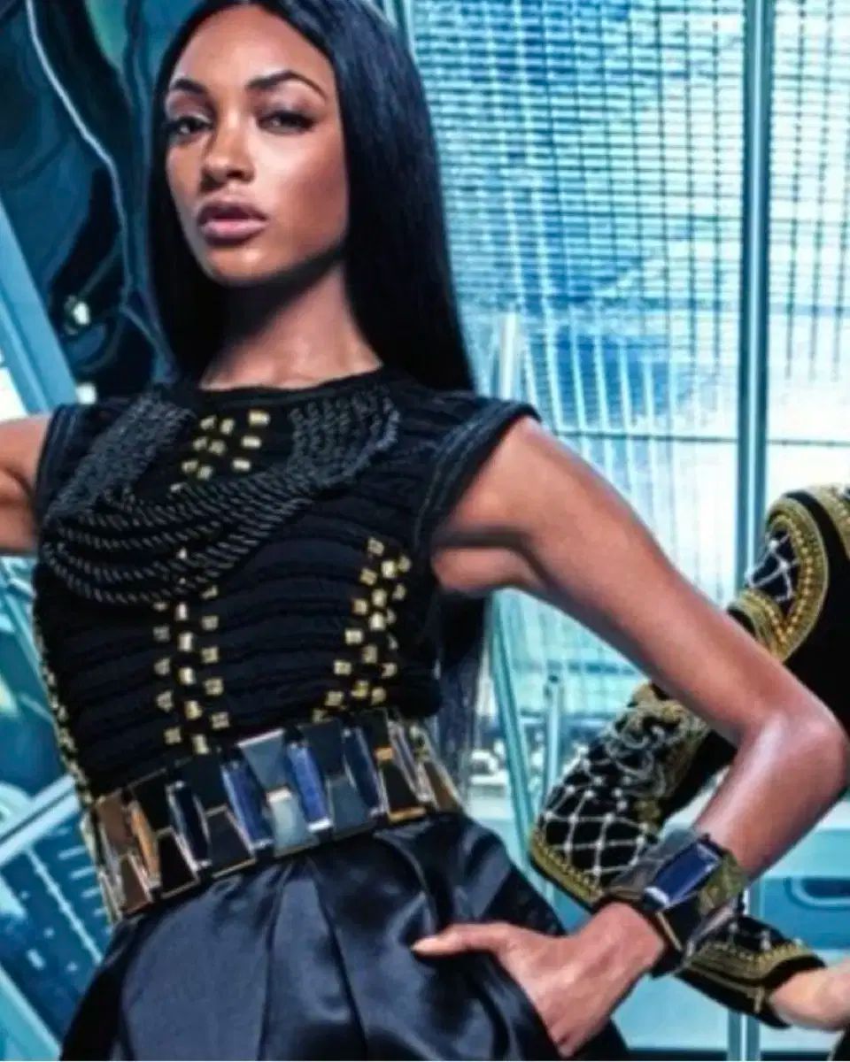 バルマン H-M ブレイディッド トップス ブラック パーティー衣装