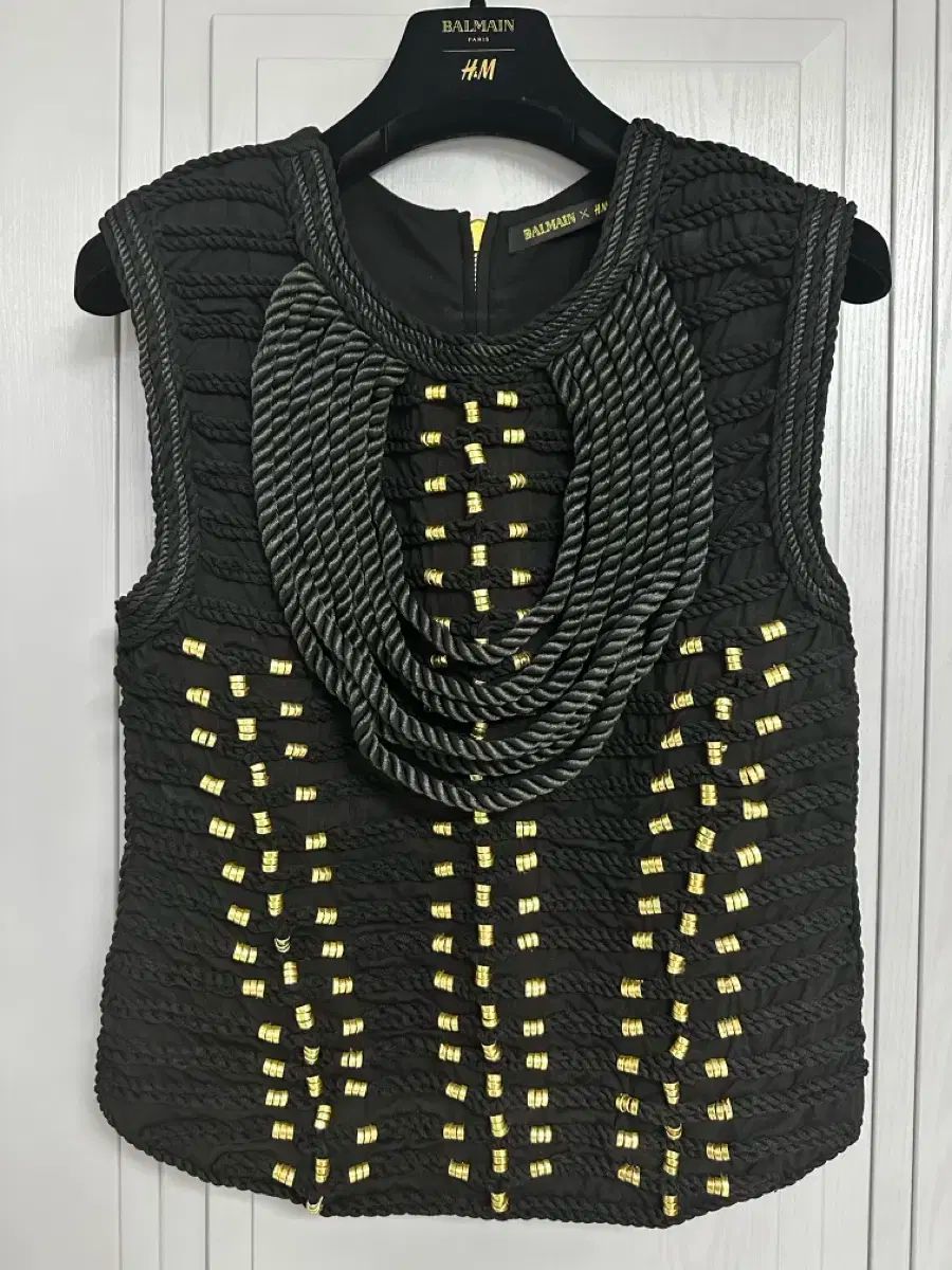 バルマン H-M ブレイディッド トップス ブラック パーティー衣装