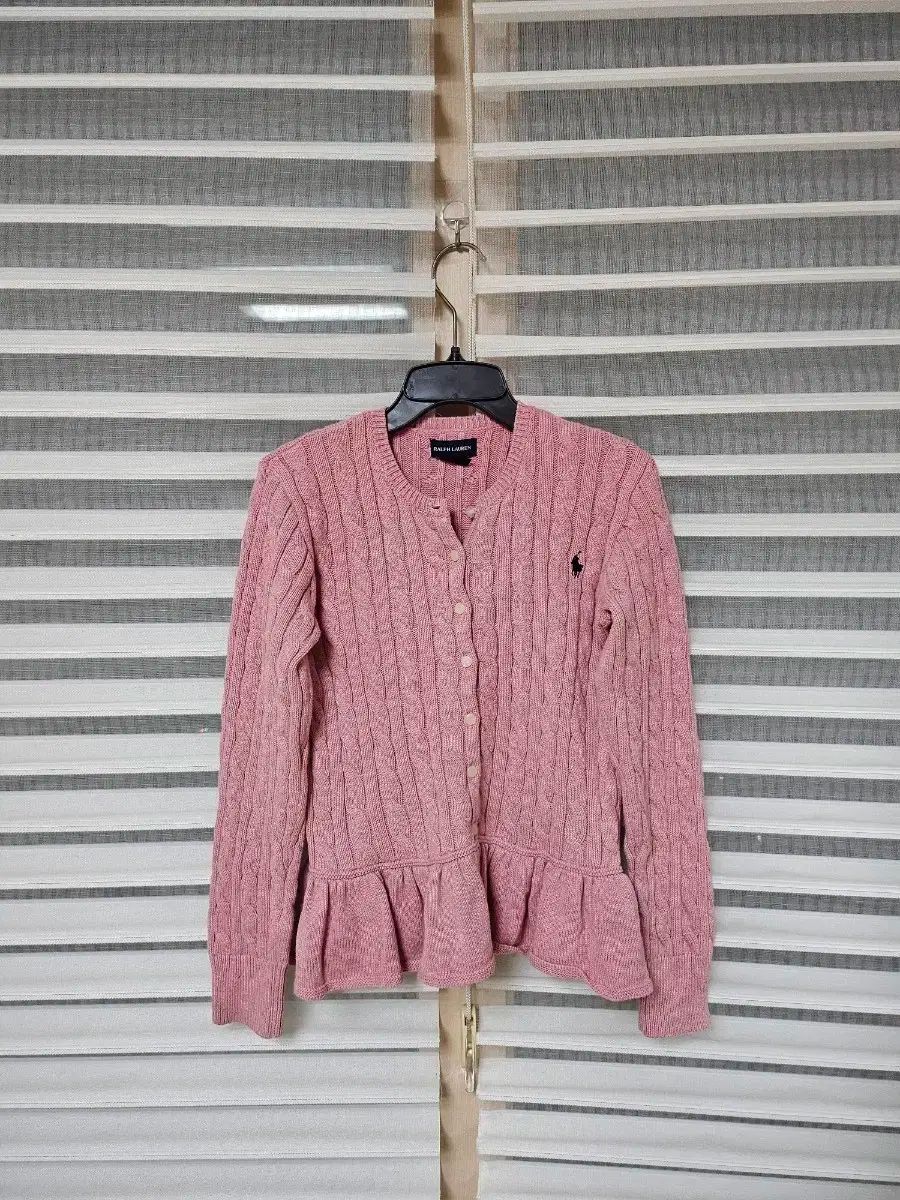 ポロラルフローレン ピンク ケーブルニット カーディガン 14y - メルカリ