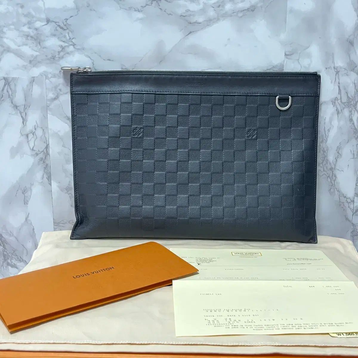 Louis Vuitton ダミエ インフィニ クラッチバッグ フルセット